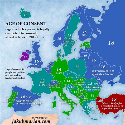 age of consent in romania|List of Ages of Consent in Europe